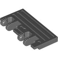 Hinge Train Gate 2 x 4 Locking Dual 2 Fingers with Rear Reinforcements, 9 Teeth em Cinza azulado escuro
