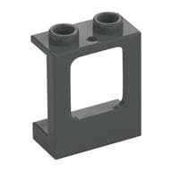 Window 1 x 2 x 2 Plane, Hollow Studs, Single Hole Top and Bottom for Glass em Cinza azulado escuro