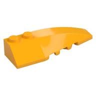 Brick Wedged, Curved 6 x 2 Right, Inner Ridges em Laranja vivo claro