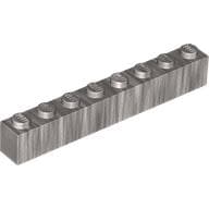 Brick 1 x 8 em Prata metálico