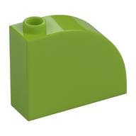 Brick Curved 1 x 3 x 2 em Verde-limão