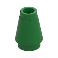 Cone 1 x 1 [Top Groove] em Verde