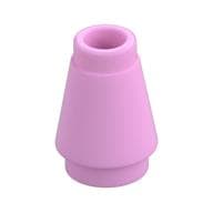 Cone 1 x 1 [Top Groove] em Rosa vivo