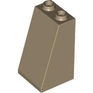 Brick Sloped 75° 2 x 2 x 3 [Hollow Studs] em Bege escuro