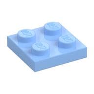 Plate 2 x 2 em Azul vivo claro