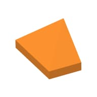 Brick Sloped 45° 2 x 1 Triple with Ovoid Bottom Pin em Laranja