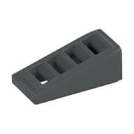 Brick Sloped 18° 2 x 1 x 2/3 with 4 Slots / Grate em Cinza azulado escuro
