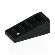 Brick Sloped 18° 2 x 1 x 2/3 with 4 Slots / Grate
