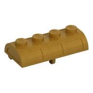 Treasure Chest Lid [Thick Hinge] em Dourado perolado
