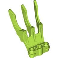 Large Figure Weapon, Claw, Triple, Small with Axle Hole em Verde-limão