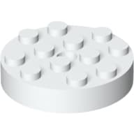 Turntable 4 x 4 Top, Locking em Branco