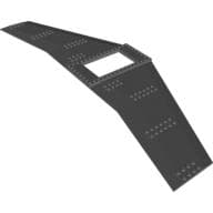Wing Plate 20 x 56 with 6 x 10 Opening em Cinza azulado escuro