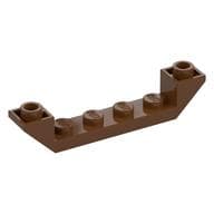 Brick Sloped Inverted 45° 6 x 1 Double with 1 x 4 Recessed em Marrom avermelhado
