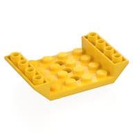 Brick Sloped Inverted 45° 6 x 4 Double with 4 x 4 Recessed and 3 Holes em Amarelo