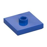 Plate Special 2 x 2 with Groove and Center Stud (Jumper) em Azul