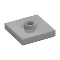 Plate Special 2 x 2 with Groove and Center Stud (Jumper) em Cinza azulado claro