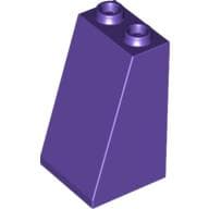 Brick Sloped 75° 2 x 2 x 3 [Hollow Studs] em Roxo escuro