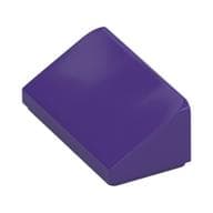 Brick Sloped 30° 1 x 2 x 2/3 em Roxo escuro