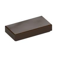 Tile 1 x 2 with Groove em Marrom escuro