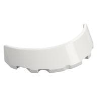 Windscreen 3 x 6 x 1 Curved with 2 Circular Stud Holders in Bottom em Branco