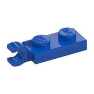 Plate Special 1 x 2 with Clip Horizontal on End em Azul