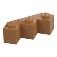Brick Wedged 3 x 3 Facet em Nougat médio