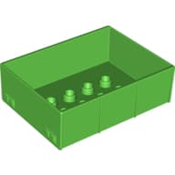 Duplo Trailer Bed with 2 x 4 Studs and Four Sides em Verde vivo
