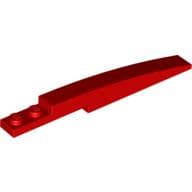 Brick Curved 10 x 1 [Asymmetric Inside Ridges] em Vermelho
