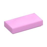 Tile 1 x 2 with Groove em Rosa vivo