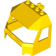 Windscreen 4 x 6 x 4 Cab with Hinge and 1 x 4 Bottom Cutout em Amarelo
