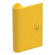 Door 1 x 3 x 4 Left - Open Between Top and Bottom Hinge em Amarelo