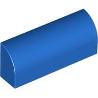 Brick Curved 1 x 4 x 1 1/3 No Studs, Lowered Inside Support em Azul