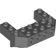 Brick Special, Train Front Sloping Base Wedged with 4 Studs on Front and 2 x 4 Cutout em Cinza azulado escuro