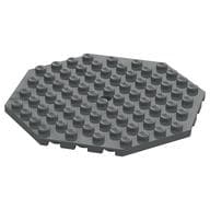 Plate Special 10 x 10 Octagonal with Hole em Cinza azulado escuro