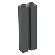 Brick Special 1 x 2 x 5 with Groove em Cinza azulado escuro
