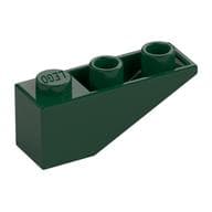 Brick Sloped Inverted 33° 3 x 1 with Internal Stopper and No Front Stud Connection em Verde escuro