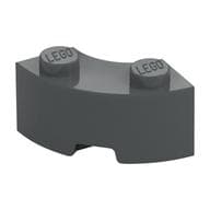 Brick Round Corner 2 x 2 Macaroni with Stud Notch and Reinforced Underside [New Style] em Cinza azulado escuro