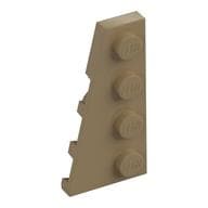Wedge Plate 4 x 2 Left em Bege escuro