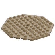 Plate Special 10 x 10 Octagonal with Hole em Bege escuro
