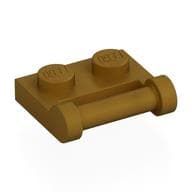 Plate Special 1 x 2 [Side Handle Closed Ends] em Dourado perolado