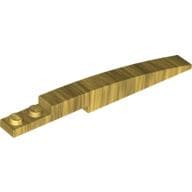 Brick Curved 10 x 1 [Asymmetric Inside Ridges] em Dourado perolado