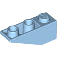 Brick Sloped Inverted 34° 3 x 1 without Internal Stopper em Azul pastel