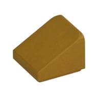 Brick Sloped 30° 1 x 1 x 2/3 (Cheese Slope) em Dourado perolado