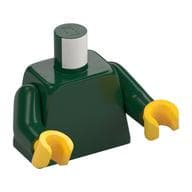 Torso, Dark Green Arms, Yellow Hands [Plain]