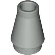 Cone 1 x 1 [No Top Groove] em Cinza claro