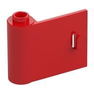 Door 1 x 3 x 2 Left - Open Between Top and Bottom Hinge em Vermelho
