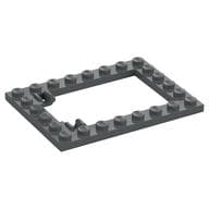 Plate Special 6 x 8 Trap Door Frame Horizontal [Long Pin Holders] em Cinza azulado escuro