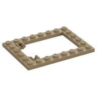 Plate Special 6 x 8 Trap Door Frame Horizontal [Long Pin Holders] em Bege escuro
