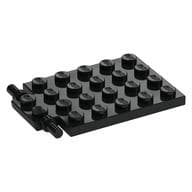 Plate Special 4 x 6 with Trap Door Hinge [Long Pins]