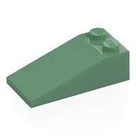 Brick Sloped 18° 4 x 2 em Verde areia